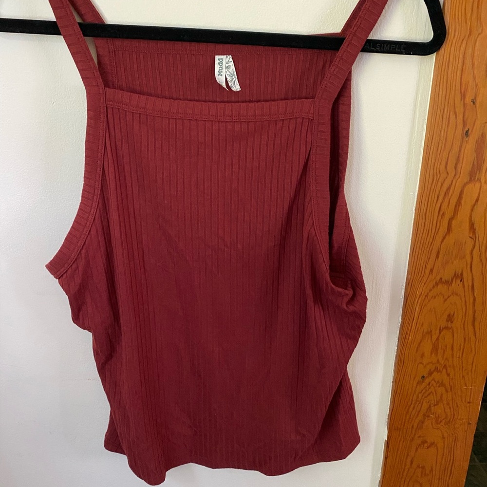 Burnt Orange Crop Top: full coverage